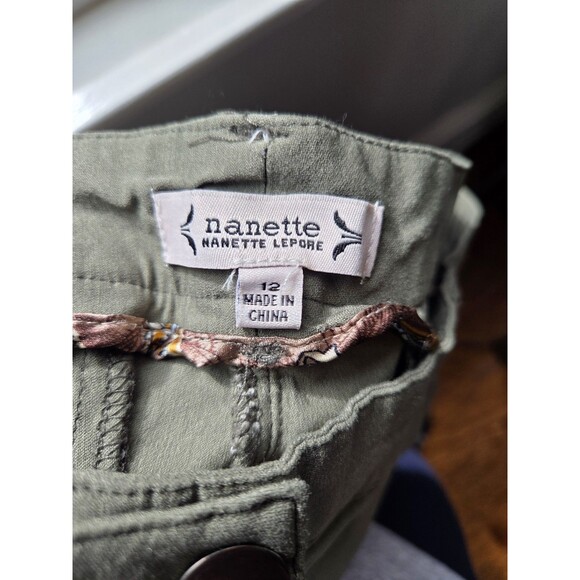 Nanette Lepore Women's Stretch Pants, Green Olive, Size 12 - Picture 3 of 8